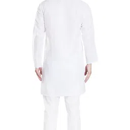 divisive Men's Plain Cotton Blend Linen Slim Fit Kurta Pyjama Set image 3