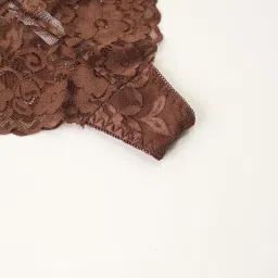 secret lives Women's Lingerie Set Padded Push Up Bra Panty Coffee Color Bikini Set for Women & Girls image 2