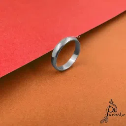 mj 925 High Polish Regular Wear Unisex Silver Finger Ring Band in Pure 92.5 Sterling Silver For Women Girls Men Boys | Chandi Ki Ring | Thumb Ring | Gift For Her & Him | image 4