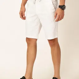 thomas scott Men's | Solid | Chino Shorts | Regular Fit | Linen Blend | Above Knee | Casual Short image 1