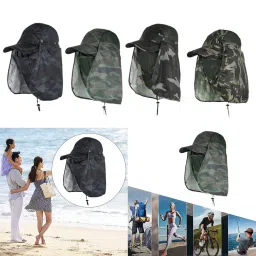 myaddiction Sun Cap for Men Women Detachable Neck Flap and Face Cover for Outdoor Sports Style A Multicolour image 2