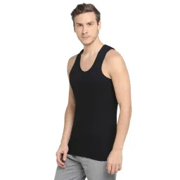dixcy scott Originals Men's Solid 100% Combed Cotton Itch-Free & Comfortable Round Neck Sleeveless Under Regular Fit Shirt Tank Fit Vest Innerwear - Victory Durby | Pack of 2 Print May Vary image 3
