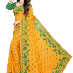 Bazar Collection Latest Sarees Georgette Printed Saree with Blouse Piece (AT_1545_2) image 1