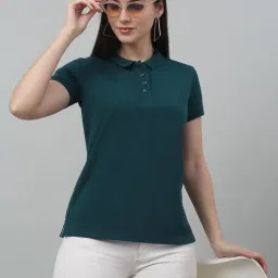 cantabil Women's Solid Regular Fit T-Shirt image 5