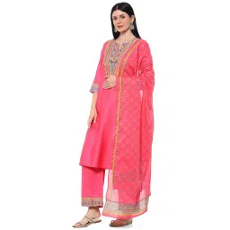biba Women Cotton Straight Suit Set image 1
