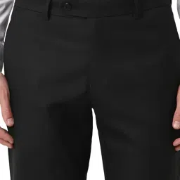 peter england Men Mid Rise Slim Fit Premium Flat Front Trouser image 3