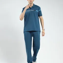 monte carlo Men's Printed Regular Fit Lower Set | Half Sleeve Polo Tshirt | Co-ord Set | Nightdress Pajama Set for Men's image 4