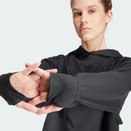 adidas Women Sweatshirts | Power 3S Hoodie | Black | image 3