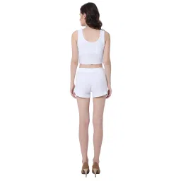 mansicollections NoBarr Women's Regular Fit Cotton Two Piece Beachwear Top & Short image 3
