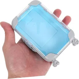 trofflly Toy Suitcase for Kids Pretend Play Travel with Rolling Wheels, Handle Luggage Role for Boys & Girls and use for Mini Trolley Suitcase Candy Box for Lashes and Candy (Sky Blue) image 1
