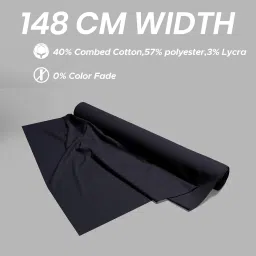 b bigreams - your comfort is our mission BIGREAMS Unstitched Cotton Lycra Solid Stretchable Trouser Fabric For Men's (1.25 Meter Fabric Pant Length) - 40% Cotton, 57% Polyester, and 3% Lycra, Wrinkle Less, Light Weight, 0% Color Fade image 3