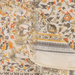 dupatta bazaar Women's Floral Silk Blend Dupatta image 4