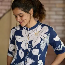 anni designer Women's Rayon Viscose Straight Printed Kurta with Pant image 4