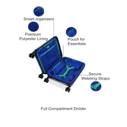 united colors of benetton Ryzen Pro Cabin Trolley Bag - Iron Oxide | 55cm Check-in Hard Luggage | Durable ABS Shell with TSA-Approved Lock | Laptop Compartment | Expandable|360° 8-Wheel Spinner image 5
