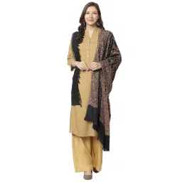 weavers villa Women's Poly Wool Woven Jaal Floral Shawl (40" X 80") image 2