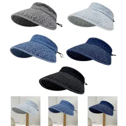 myaddiction Womens Sun Hat Fashion Wide Brim Portable Sports Hat for Party Travel Hiking Gray image 1