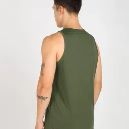 alan jones clothing Printed Sleeveless T-Shirt for Men | Regular Fit | Casual, Beach & Lounge Wear | Tank Top for Summer image 3