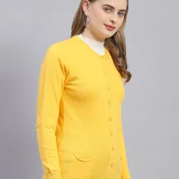 monte carlo Womens Solid Round Neck Full Sleeve Cardigan (1236884RN) image 2
