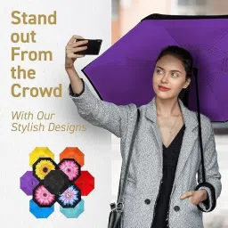MARTEEN Reverse Inverted Windproof Umbrella - Upside Down Umbrellas with C-Shaped Handle for Women and Men - Double Layer Inside Out Folding Umbrella image 4