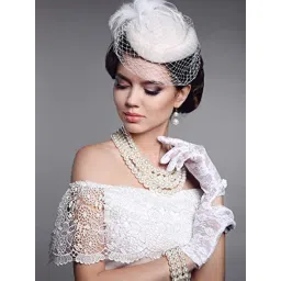 chacko Women's Lace Gloves for Tea Party, Wedding, Dinner - Short Dressy Courtesy Gloves image 4