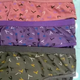 krishna plus - kp Pack of 3 Women's Panties – Soft Cotton Linen Fabric, Comfortable Everyday Underwear Random Color Design No VPRINT_ Combo 3 Parent_65 image 5