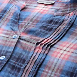 one femme Women's Plaid Check Print Tunic image 5