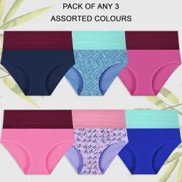 pepperika Women's Cotton High Waist Tummy Tucker Control Underwear Moderate Compression Postpartum Hipster Panties Combo Post Pregnancy Support image 1