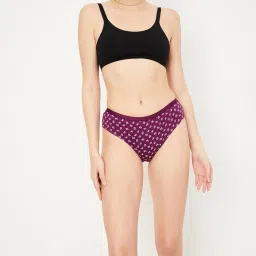 max Women Cotton Printed Elasticated Bikini Panty - Pack of 3 image 5