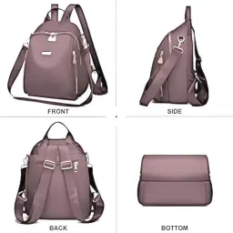 zaxty Woman Backpack Mini Backpack For College University School Office Multipurpose PU Leather For Girls 20 L Size Can Easily Accommodate Books Lunch Box image 4