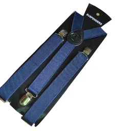 wholesome deal men's navy blue suspender with neck bow tie(combo)(lawrq004) image 1