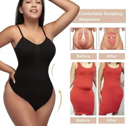 kovexa Bodysuit for Women Tummy Control Shapewear Seamless Sculpting Thong Body Shaper Tank Top image 4