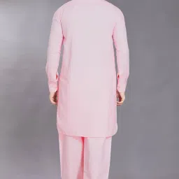 divisive Men's Cotton Blend Pathani Kurta Pyjama Set image 4