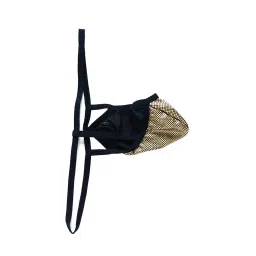 heavenglow Men's Jockstrap Underwear T-Back G-String Thong | Glittering Sequin Design | Breathable Spandex Fabric for Comfort Fit | One Size Adult Undergarment in Black image 3