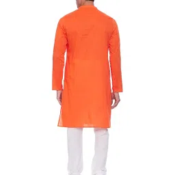 amazon brand - symbol Men's Cotton Solid Long Kurta Pyjama Set (2pcs) image 1