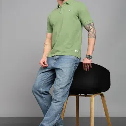 alan jones clothing Men's Cotton Slim Fit Polo T-Shirt image 1