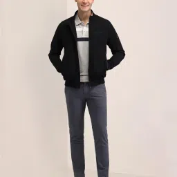 u.s. polo assn. Men's Black Solid High neck Long Sleeve Casual Polyester Regular Fit Jacket image 2