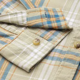 the indian garage co Men Slim Fit Checkered Full Sleeves Spread Collar Casual Shirt image 3