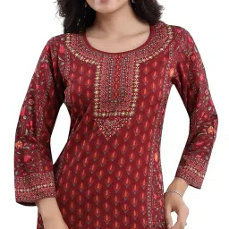 meher Impex Women's Girls Poly Crepe Digital Printed Top image 1