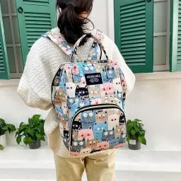 Laee cute baby Diaper Bag for Mothers | Spacious Waterproof Backpack with Multiple Pockets to Easily Organise Baby Essentials, Various Sized Pockets image 4