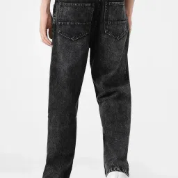 urbano fashion Men's Loose Baggy Fit Washed Jeans Non-Stretchable image 3