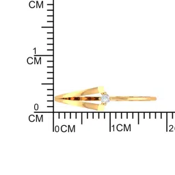 p.c. chandra jewellers 14KT (585) Yellow Gold Natural Diamond Ring for Women | Certified, Elegant, Lightweight & Graceful Design | Ideal for Gifting & Daily Wear (Gold weight - 0.45 Gram) image 3