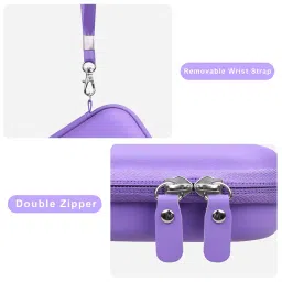 Canboc Carrying Case for HP Sprocket 2x3 Instant Smartphone Photo Printer, Kodak Step Wireless Mobile Photo Printer, Zipper Mesh Bag fits Photo Paper Cable, Purple image 4