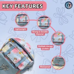 iy little wonders Kids Backpack – Cute & Colorful School Bags for Boys & Girls | Lightweight, Durable & Spacious | Ideal for School, Travel, Picnics & Gifting image 2