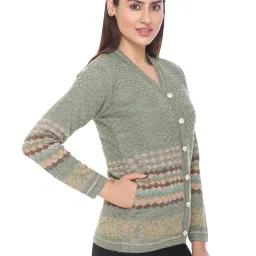 aarbee Woollen V-Neck Cardigan for Women image 3