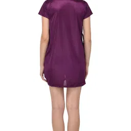 you forever Satin 3/4Th Sleeves Solid Robe and Lingerie Set for Womens image 4