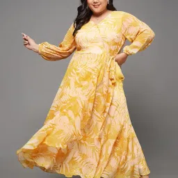 miss chase a+ Women's V-Neck Three-Quarter Sleeve Wrap Midi Dress with Pockets image 1