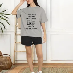 ausk Oversized T-Shirt for Women || Graphic Printed Loose fit Womens Tshirts image 4