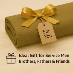 chini AROGMIRA Khaki Shirt & Trouser Fabric Set for Men | Unstitched Khakis Uniform Material | Poly Viscose Suiting Fabric for Police, Home Guard, Forest & Civil Duty | Cotton Feel image 1