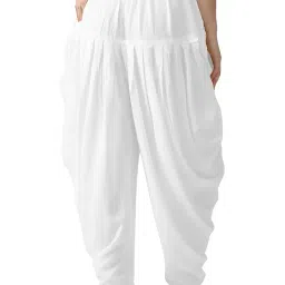 mehrang Loose Fit Rayon Dhoti Pant for Women Patiala Slawar Bottom Wear Harem Pants, Waist Free Size (26 Inch to 38 Inch) image 3