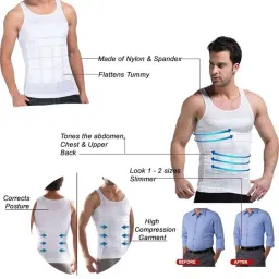 rubs Slim Body Shaper Vest Tummy Tucker for Men Abs Abdomen Compression Slimming Tummy Tucker Shapewear image 5